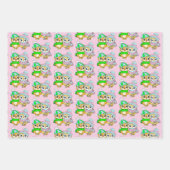 Owl Thmed Birthday and Kerstmis Inpakpapier Vel (Voorkant 2)