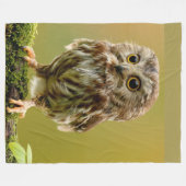 Owl Throw Blanket Fleece Deken (Voorkant (Horizontaal))
