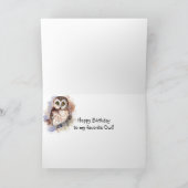 Owl Totem, Animal Guide Funny Birthday Kaart (Binnen)