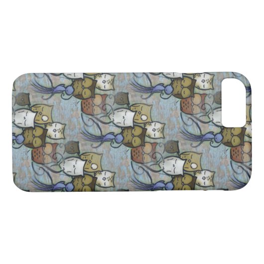 Owl Town Case-Mate iPhone Case (Achterkant (Horizontaal))