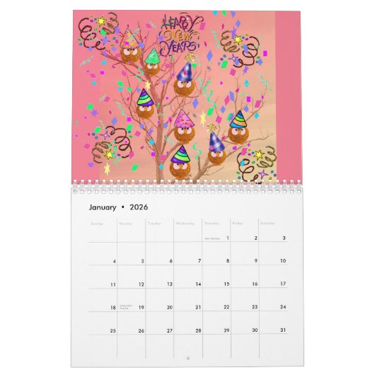 Owl Tree 2014 Kalender (Jan 2026)