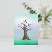 Owl Tree Art Briefkaart (Staand voorkant)
