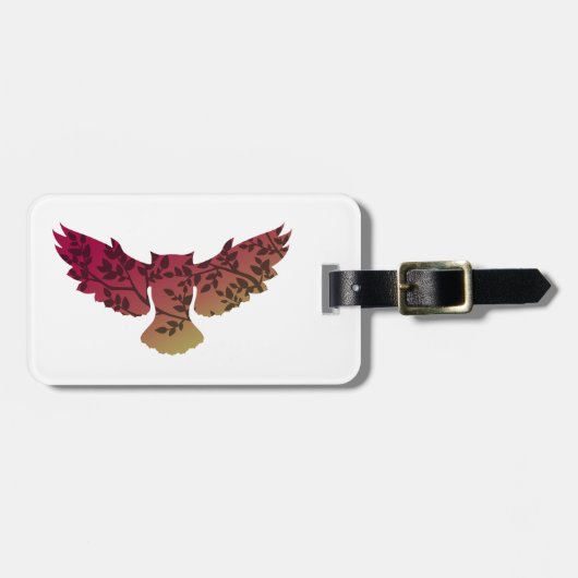 Owl Tree Bagagelabel (Voorkant horizontaal)