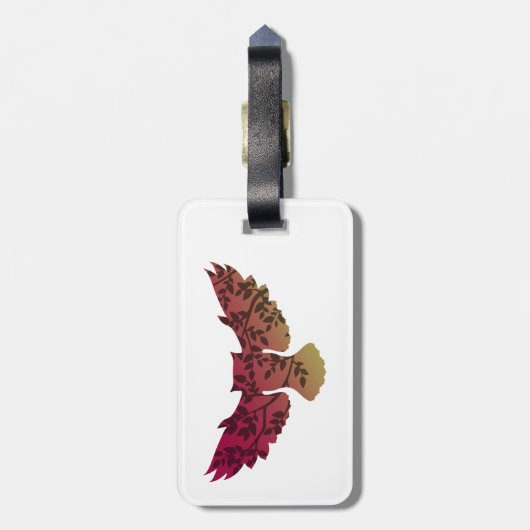 Owl Tree Bagagelabel (Achterkant verticaal)