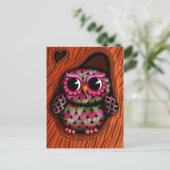 Owl Tree Briefkaart (Staand voorkant)