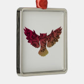 Owl Tree Metalen Ornament (Rechts)