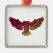 Owl Tree Metalen Ornament (Voorkant)