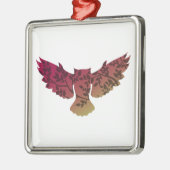 Owl Tree Metalen Ornament (Links)