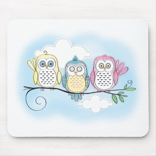 Owl Trio Muismat (Voorkant)