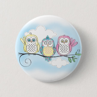 Owl Trio Ronde Button 5,7 Cm