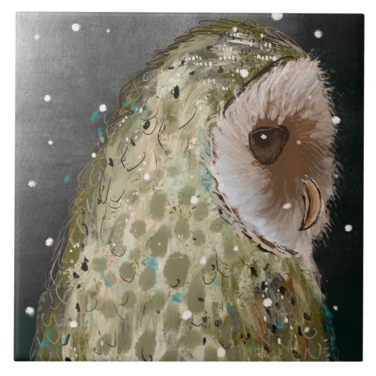 Owl Trivet Tegeltje (Voorkant)