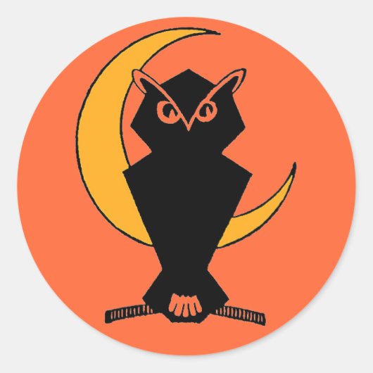 Owl-tussen Ronde Sticker (Voorkant)