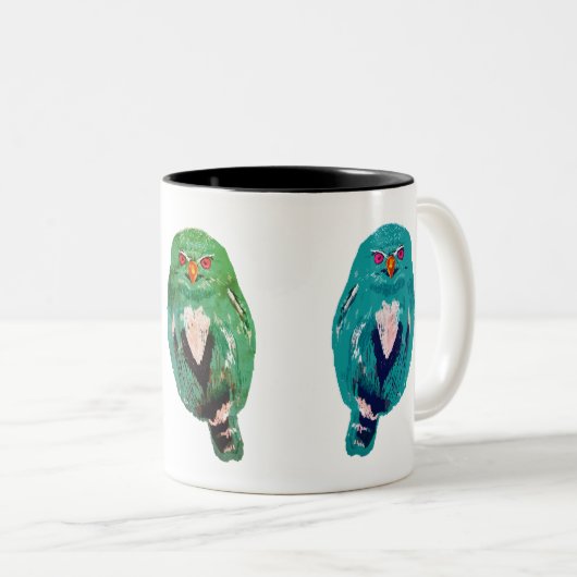 Owl Tweekleurige Koffiemok (Voorkant rechts)