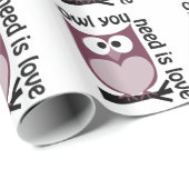 Owl u wenst is LOVE Cadeaupapier (Rol Hoek)