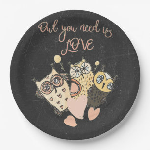 Owl u wenst is LOVE Papieren Bordje