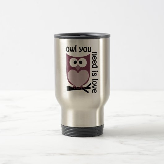 Owl u wenst is LOVE Reisbeker (Center)