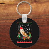 Owl Ugly Christmas Christmas Winter Sleutelhanger (Voorkant)