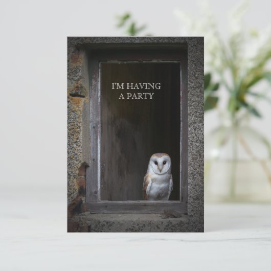 Owl Uitnodiging (Staand voorkant)