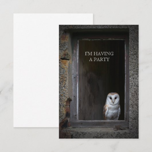 Owl Uitnodiging (Voorkant / Achterkant)