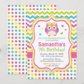 Owl Uitnodiging/Owl de Uitnodiging van de Dag van (Voorkant / Achterkant)