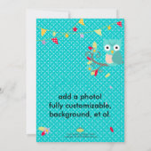 Owl, uitnodigingen van verjaardagsfeestjes (Achterkant)