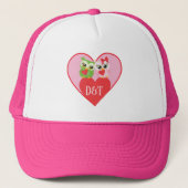 Owl Valentijn Lieverd Couple Trucker Pet (Voorkant)