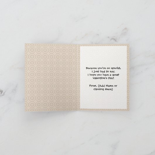 Owl Valentijn Note Feestdagen Kaart (Binnen)