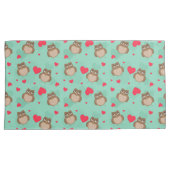 Owl Valentijnsdag Kussensloop (Voorkant-Rechts)