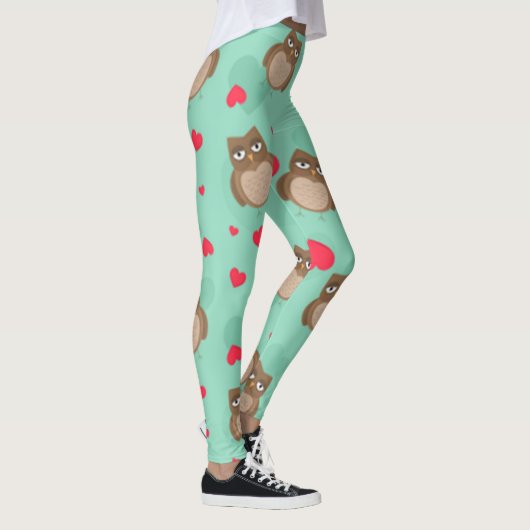 Owl Valentijnsdag Leggings (Rechts)
