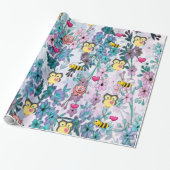 Owl, varkensvlees, bleekpapier voor de opvulling v cadeaupapier (Uitgerold)