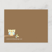 Owl verjaardagsfeestje uitnodiging (Achterkant)