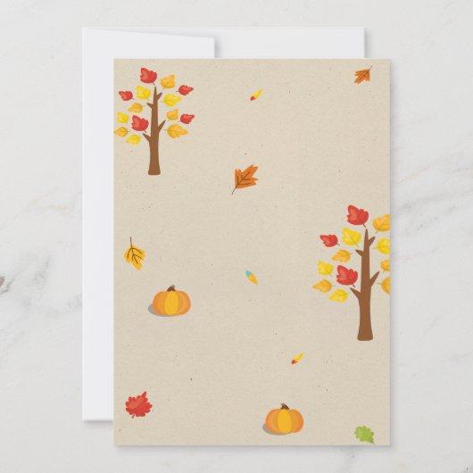 Owl verjaardagsuitnodiging Owl uitnodiging Herfst  (Achterkant)