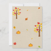 Owl verjaardagsuitnodiging Owl uitnodiging Herfst  (Achterkant)