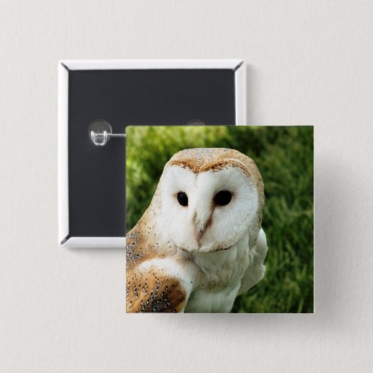 OWL VIERKANTE BUTTON 5,1 CM (Voorkant /achterkant)