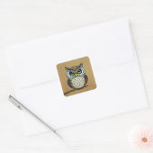 Owl Vierkante Sticker (Envelop)