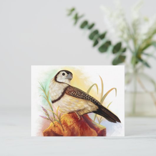 Owl vinkt realistisch schilderen briefkaart (Staand voorkant)