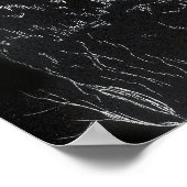 Owl vogelboom Tekening zwarte witte kunst Poster (Hoek)