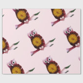 Owl, vogelgriep, wrapppapier cadeaupapier (Vlak)