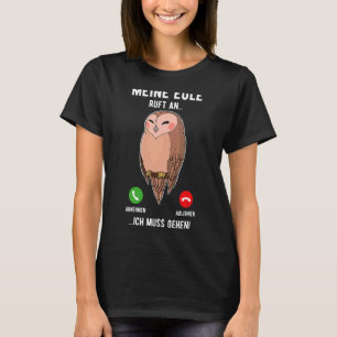Owl vogelornitholoog bioloog Night Cu T-shirt
