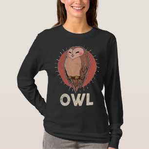 Owl vogelornitholoog bioloog Night Cu T-shirt