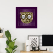 Owl voor de muur ~ vogels poster (Thuiskantoor)