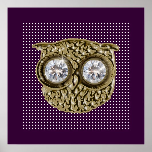 Owl voor de muur ~ vogels poster (Voorkant)