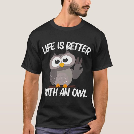 Owl voor mannen Vrouwelijke meisjes T-shirt (Voorkant)