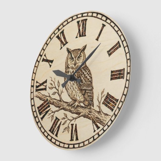 Owl Wall Clock Grote Klok (Hoek)