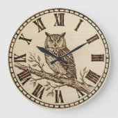 Owl Wall Clock Grote Klok (Voorkant)