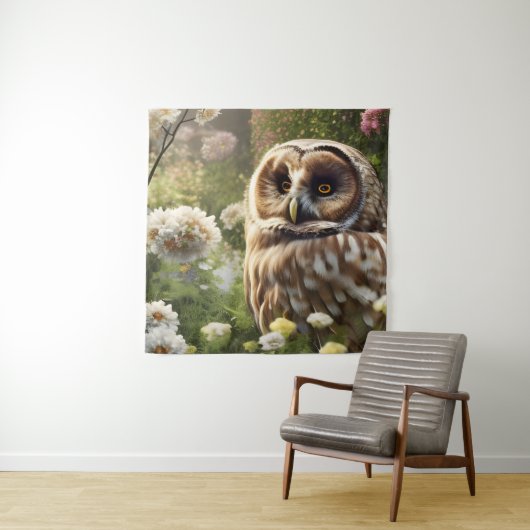 Owl Wandkleed (In situ)
