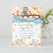 Owl Watch Over Baby shower Birthday Party nodigt u Kaart (Staand voorkant)