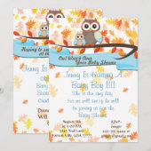 Owl Watch Over Baby shower Birthday Party nodigt u Kaart (Voorkant / Achterkant)