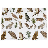  owl Waterverf Forest Pattern Groot Cadeauzakje (Achterkant)