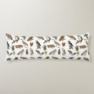  owl Waterverf Forest Pattern Lichaamskussen